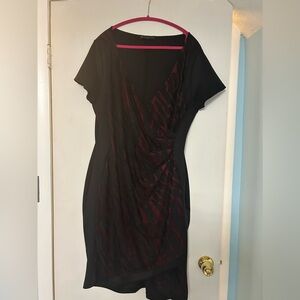 Red and black dress